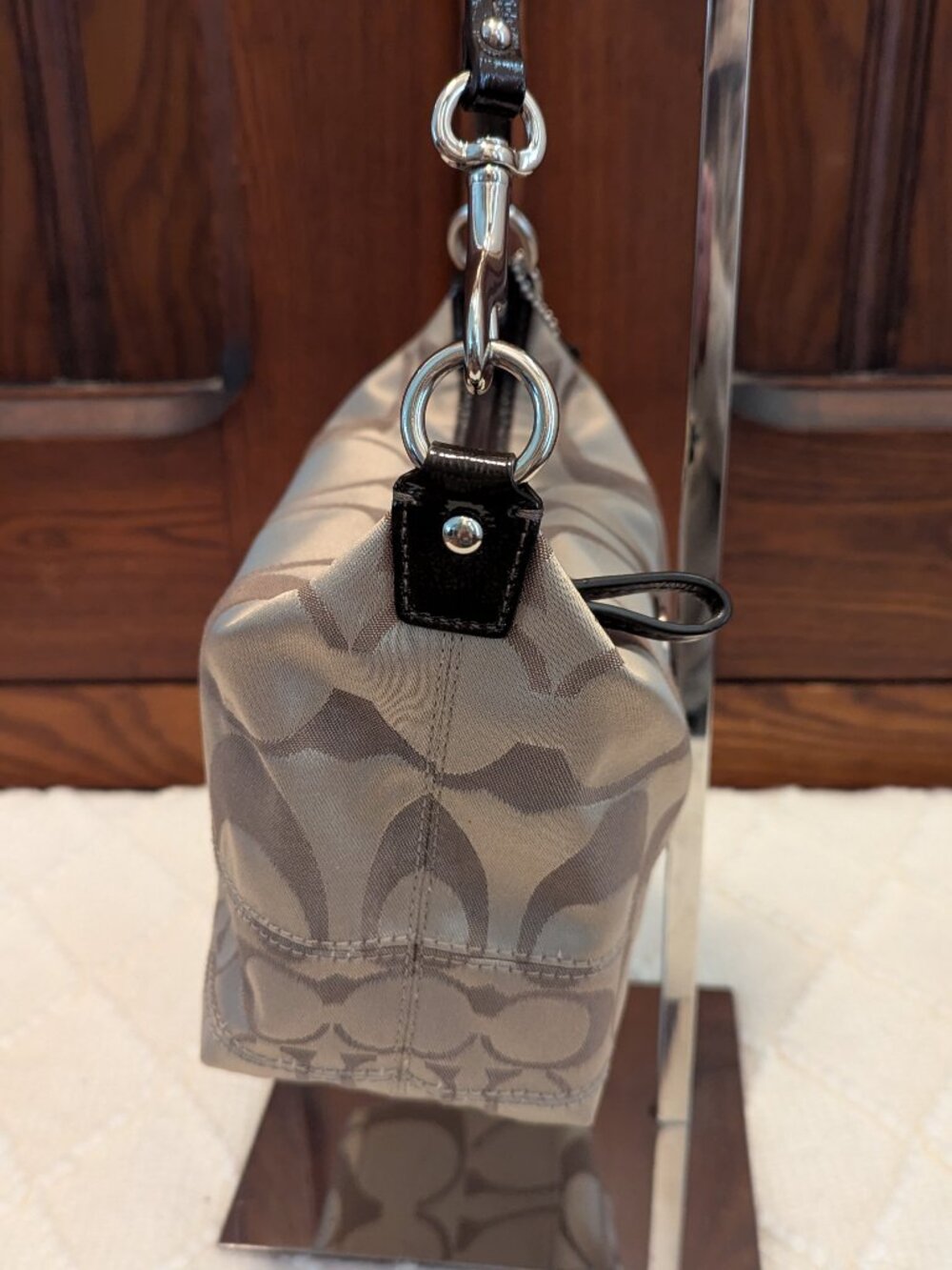Alex Signature Sateen Top Handle Pouch Bag - Picture 5 of 13